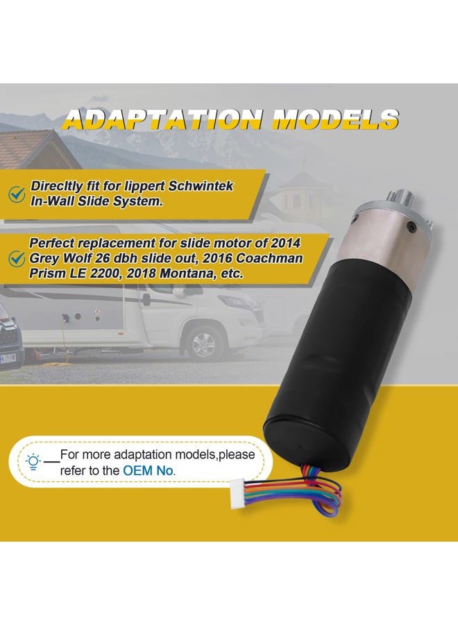 FHRHRY 236575, Rv In-Wall Slide-Out Motor Compatible With Lippert Schwintek Slide System, Ig-42 10Mm Assembly, For Travel Trailer And Camper | 300:1 High Torque Gear Ratio, 12V - Image 2