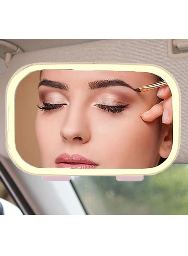 Generic Removable Car Sun Visor Makeup Mirror Rechargeable Car Rearview Mirror Portable Makeup Mirror with 3 Light Modes Touch Screen Easy to Install Women Car Accessories for Hyundai Toyota Mazda Audi BMW  - Image 1