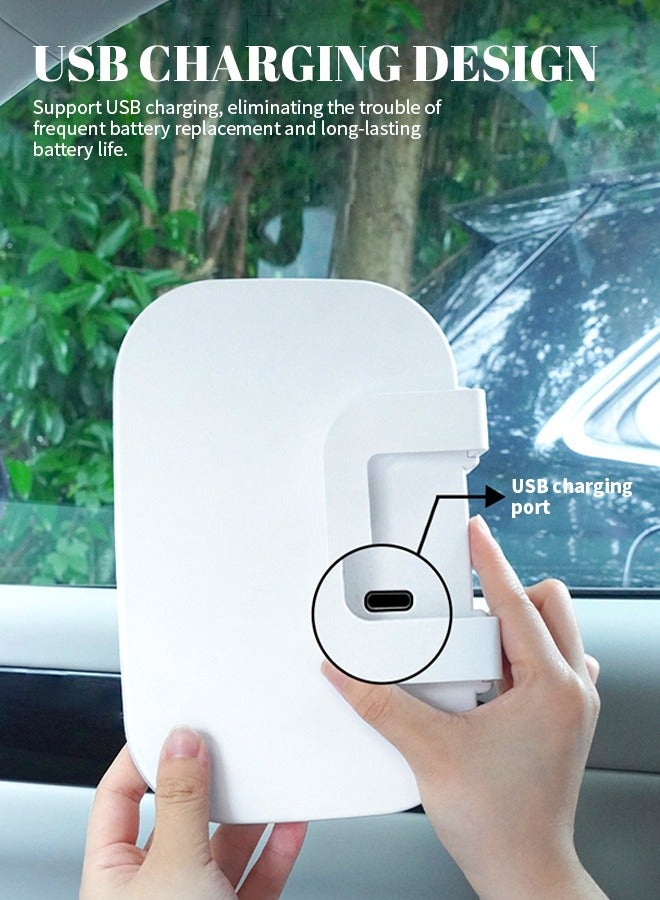 Generic Removable Car Sun Visor Makeup Mirror Rechargeable Car Rearview Mirror Portable Makeup Mirror with 3 Light Modes Touch Screen Easy to Install Women Car Accessories for Hyundai Toyota Mazda Audi BMW  - Image 5