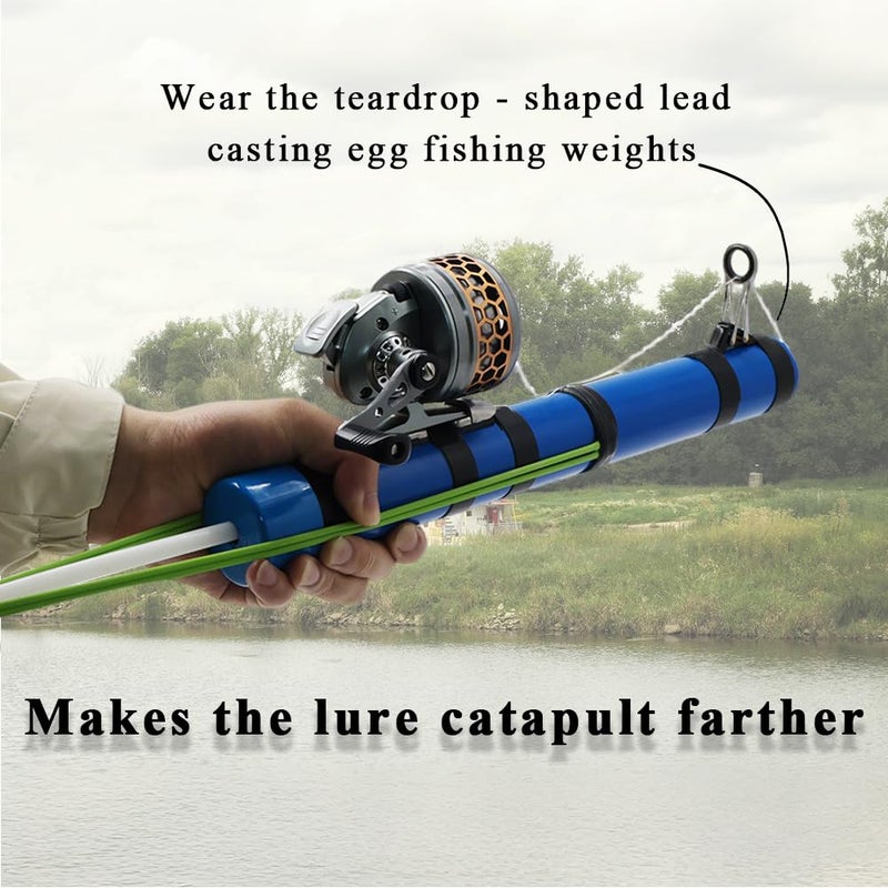 SUFFUSE Fishing Rod, Portable Catapult Lure Fishing Tools, Saltwater and Freshwater Great Gear for Traveling - Image 2