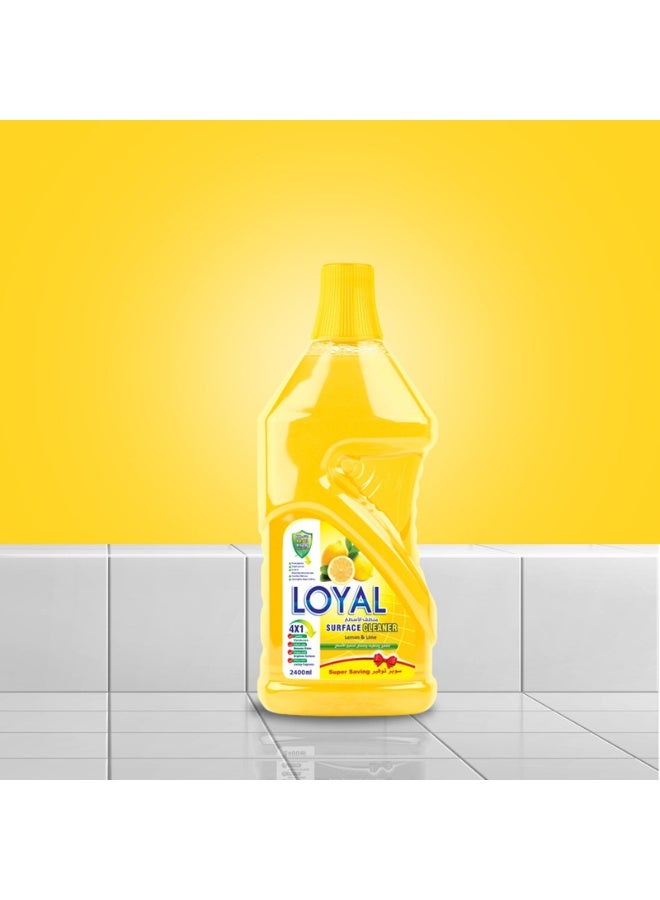 loyal منظف الأسطح بالليمون واللايم مع مطهر وعطر يدوم طويلاً - 2400 مل - Image 3