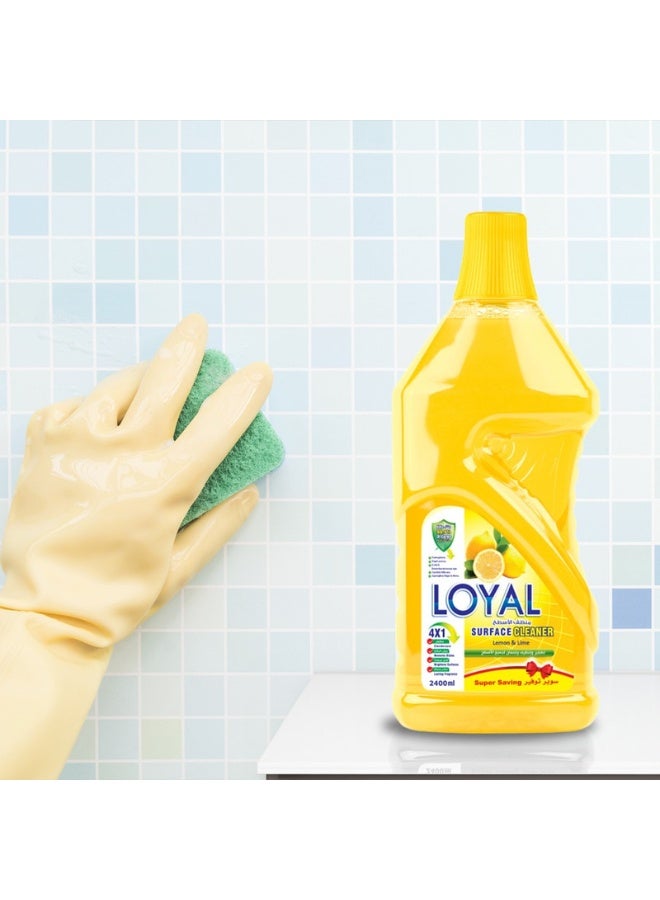 loyal منظف الأسطح بالليمون واللايم مع مطهر وعطر يدوم طويلاً - 2400 مل - Image 2