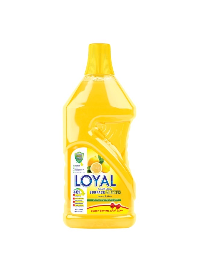 loyal Surface Cleaner Lemon and Lime with Disinfectant and Lasting Fragrance - 2400 ml - Image 1