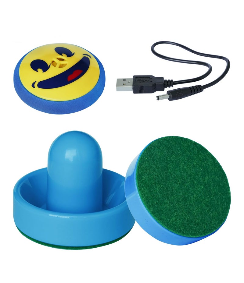 HYCT Air Hockey Pucks and Paddles Rechargeable Air Hockey for Any Flat Surface,Portable Indoor Game GIF with 2 Pushers Ages 6+ - Image 1