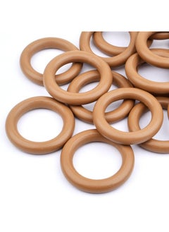 BronaGrand 20 Pieces Wooden Rings Solid Wood Circle Rings Smooth Wooden Round Connectors For Diy Crafts Jewelry Making Handmade Decor(55Mm/2.1Inch)  - Image 4