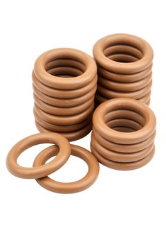 BronaGrand 20 Pieces Wooden Rings Solid Wood Circle Rings Smooth Wooden Round Connectors For Diy Crafts Jewelry Making Handmade Decor(55Mm/2.1Inch)  - Image 1