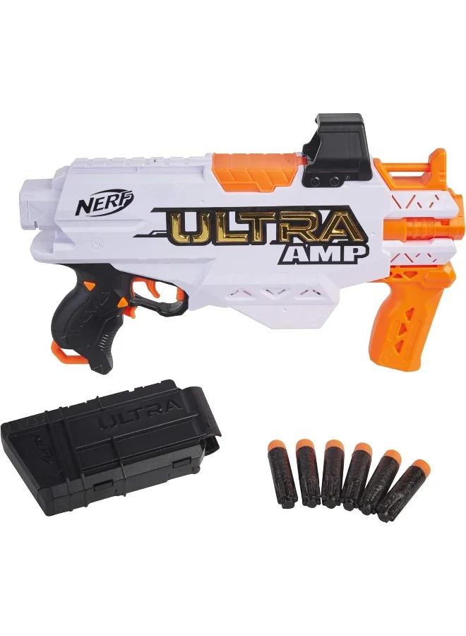نيرف NERF Ultra Amp Motorized Blaster, 6-Dart Clip, 6 Ultra Darts, Compatible Only Ultra Darts