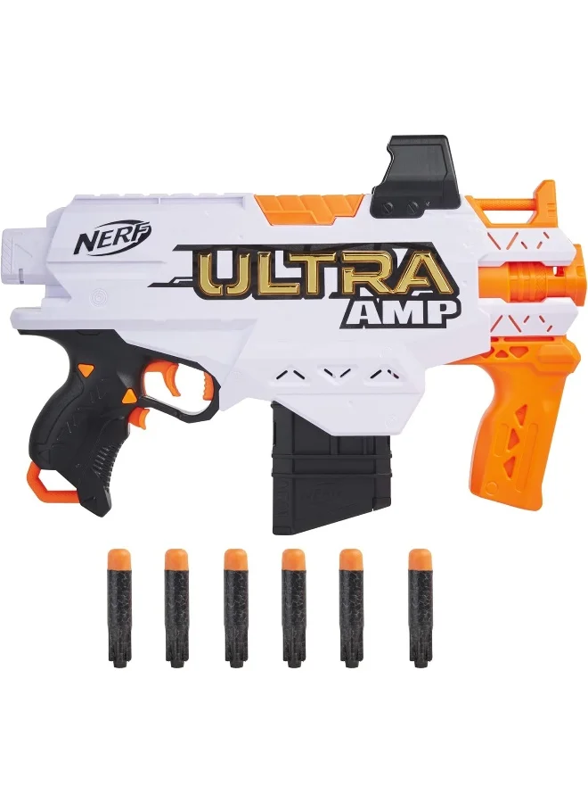 نيرف NERF Ultra Amp Motorized Blaster, 6-Dart Clip, 6 Ultra Darts, Compatible Only Ultra Darts