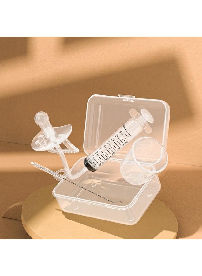 PandaEar Baby Medicine Dispenser Kit (4PCS) - Oral Syringe, Pacifier Medicine Feeder, Measuring Cup & Cleaning Brush | Silicone Baby Medicine Dropper for Newborns, Infants & Toddlers - Image 1