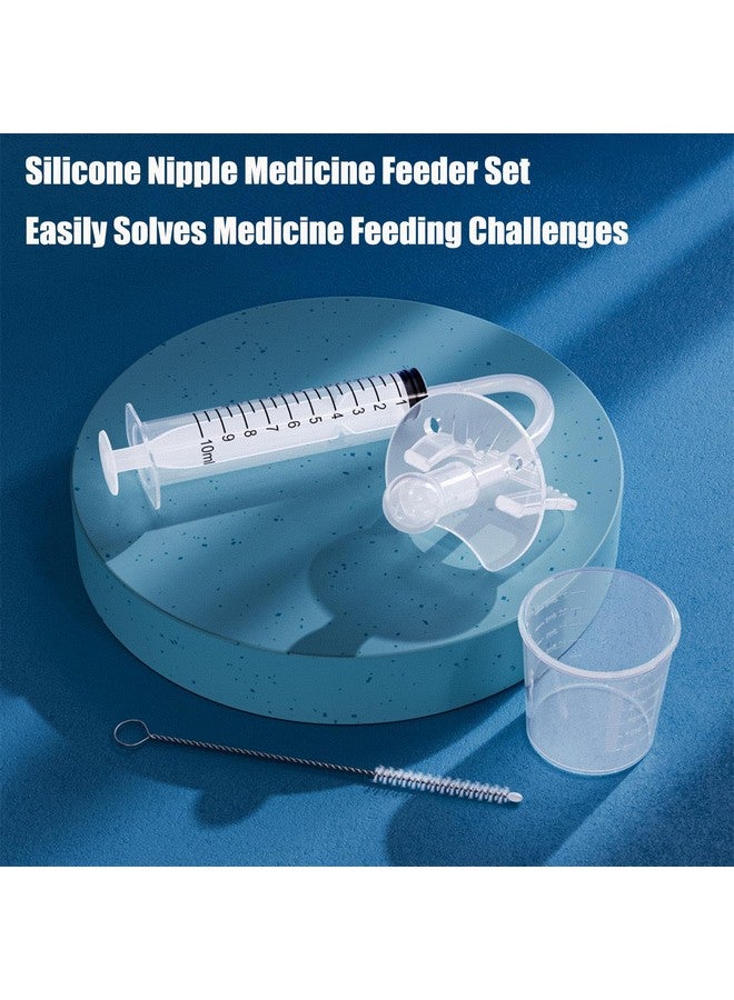 PandaEar Baby Medicine Dispenser Kit (4PCS) - Oral Syringe, Pacifier Medicine Feeder, Measuring Cup & Cleaning Brush | Silicone Baby Medicine Dropper for Newborns, Infants & Toddlers - Image 5