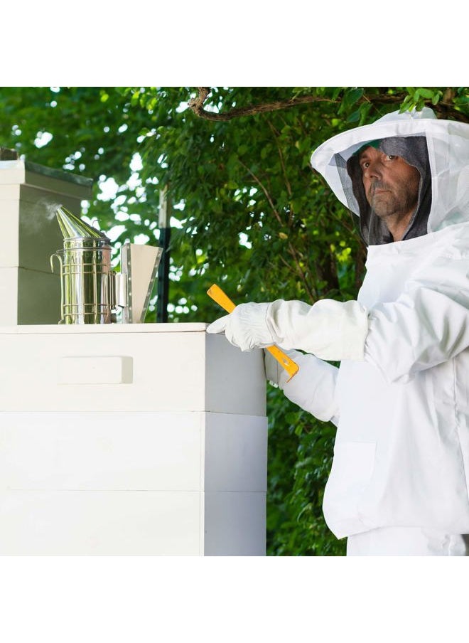 vivo Professional White Large Beekeeping Suit, Jacket, Pull Over, Smock with Veil, BEE-V105  - Image 3