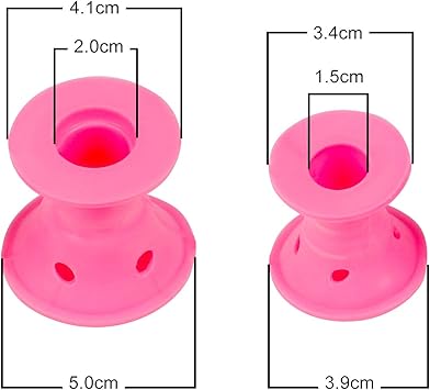 TRIXES 24 x Silicone Heatless Hair Rollers Get Mermaid Beach Hair Overnight Easy Heatless Curls12 Large 12 Small Suitable for All Hair Types - Image 3