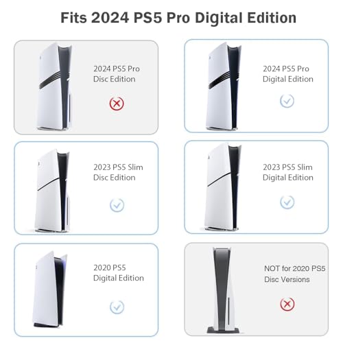Chanvoo Wall Mount for PS5 Slim/PS5 Pro Console, Aluminum PS5 Slim Disc/Digital Console Wall Shelf Mount with Controller & Headphone Holder - White (Not for Regular PS5) - Image 3