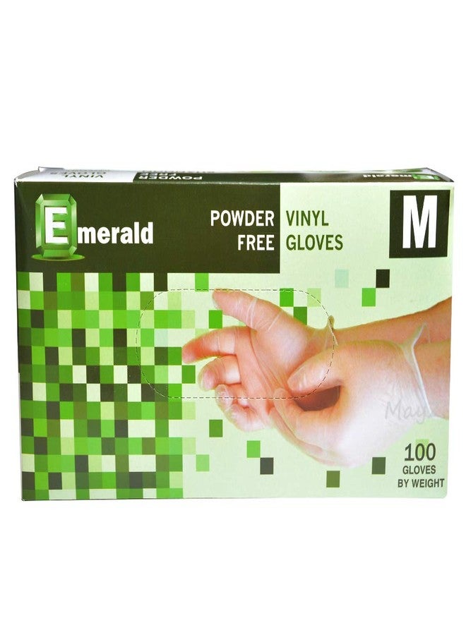 Emerald Shannon Powder Free Vinyl Gloves 100 Gloves (Medium #VN9706) - Image 1