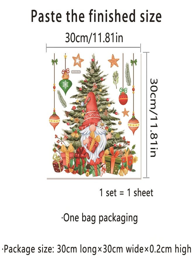 BASEMMAHER 2 Sheets Christmas Toilet Lid Stickers Decals, Christmas Tree Santa Claus Elk Bathroom Toilet Seat Wall Self-Adhesive Stickers for Xmas Home Window Clings Decorations - Image 2