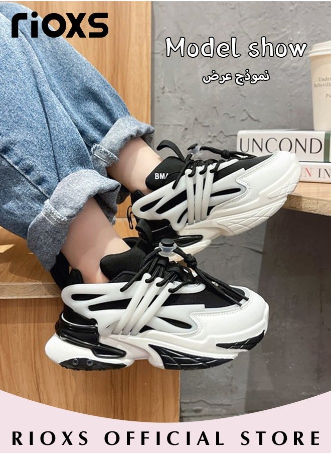 RIOXS - Kids Chunky Sneakers, Breathable Comfortable Shoes, Fashionable Running Shoes, Versatile to Pair with A Range of Outfits, Crafted to Blend Fashion and Functionality - Image 1