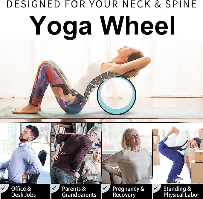 FARINOK Yoga Wheel for Back Pain Relief, Back Roller Wheel with Extra Cushion, Wider & Thickest Foam, Stretches and Strengthens Core Muscles - Image 5