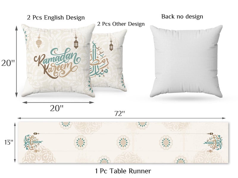 OLEEK Decorations for Home - Table Runner & 4pcs Pillow Covers 20x20 inches - Decorations for Table - Gifts - Decor 2026 - Image 5