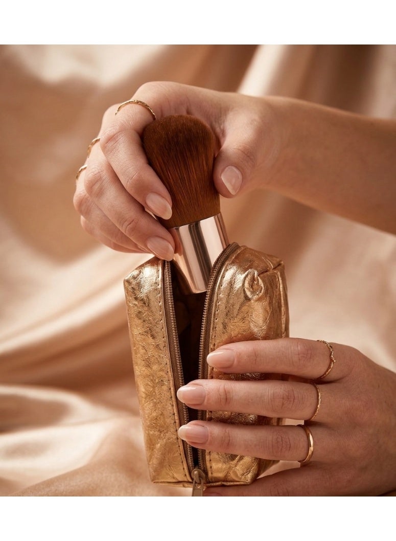 Professional Makeup Brush with Elegant Storage Case, Made of Soft and High Quality Synthetic Bristles, Rose Gold Color, Durable and Easy to Grip, - Image 2