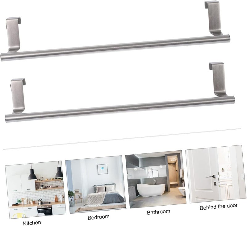 Towel BarPcs Door Over Door Clothes Hanger Rack Kitchen Cabinet Hooks Blue Chinese Style Stickers Bathroom s Hand Stainless Steel Storage Style - Image 4