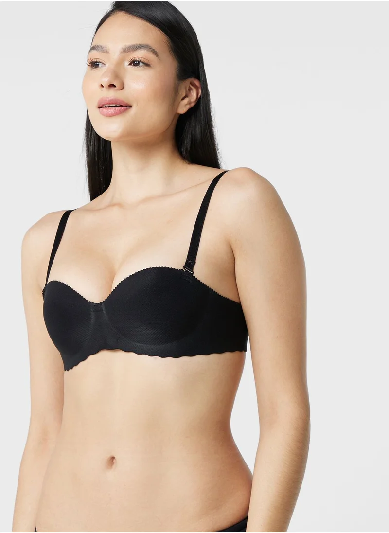 Ginger Basics Scallop Hem Seamless Bra