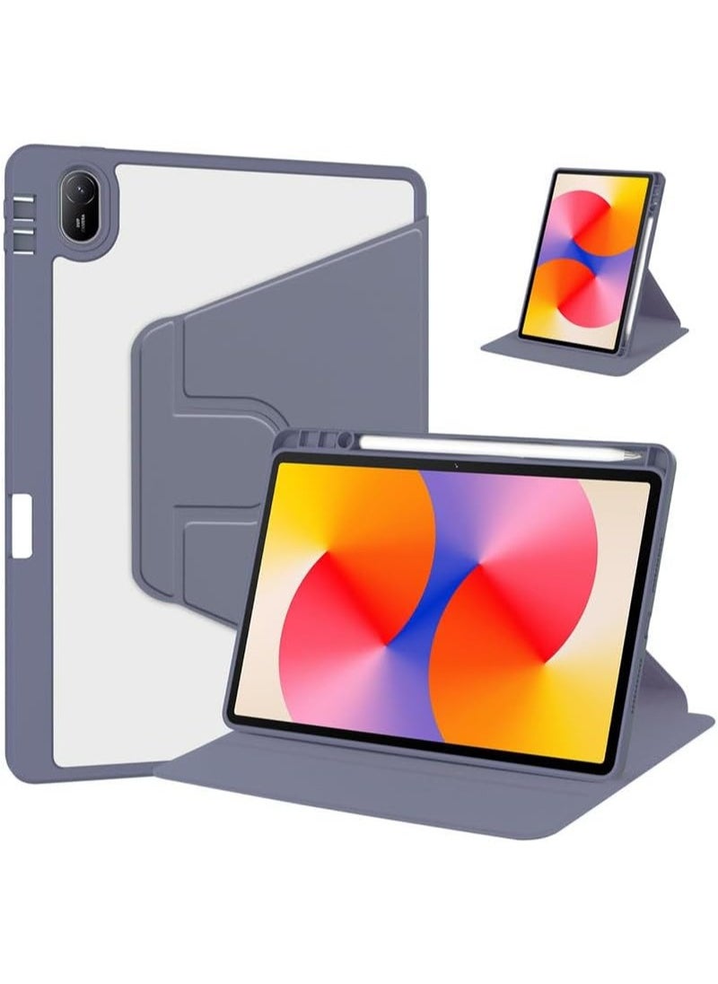 General Clear Back Case Compatible with Huawei MatePad SE 11 inch 2024 with Pen Holder, 360 Degree Swivel Stand Flip Smart Tablet Cover Auto Sleep/Wake Case  - Image 1