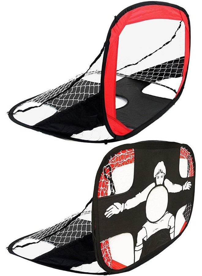 LENND 2 in 1 Soccer Goal for Kids Pop Up Kids Soccer Net Soccer Target with Carry Bag Perfect for Backyard Indoor Outdoor Sports and Practice - Image 1