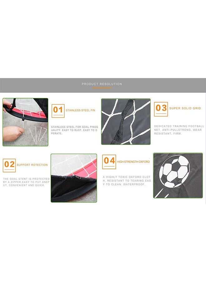 LENND 2 in 1 Soccer Goal for Kids Pop Up Kids Soccer Net Soccer Target with Carry Bag Perfect for Backyard Indoor Outdoor Sports and Practice - Image 2