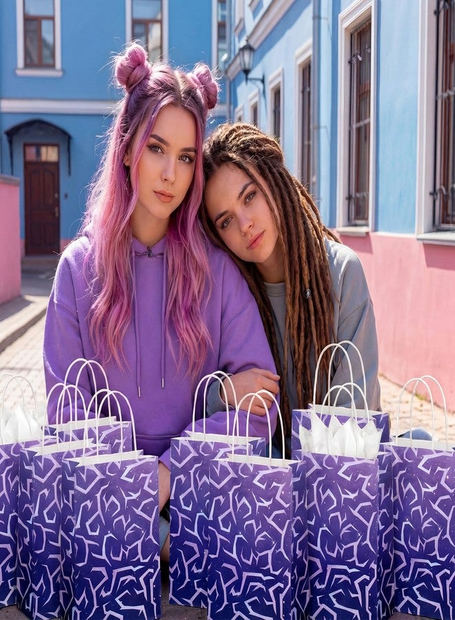 Maitys 24 Pcs Korean Idol Birthday Decorations Purple Lightning Gift Bags with Handles Girl Birthday Party Supplies for K Pop Movie Fan Meeting Family Events Prizes Carnivals - Image 3