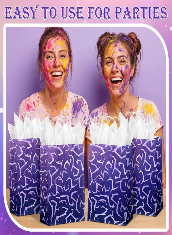 Maitys 24 Pcs Korean Idol Birthday Decorations Purple Lightning Gift Bags with Handles Girl Birthday Party Supplies for K Pop Movie Fan Meeting Family Events Prizes Carnivals - Image 5
