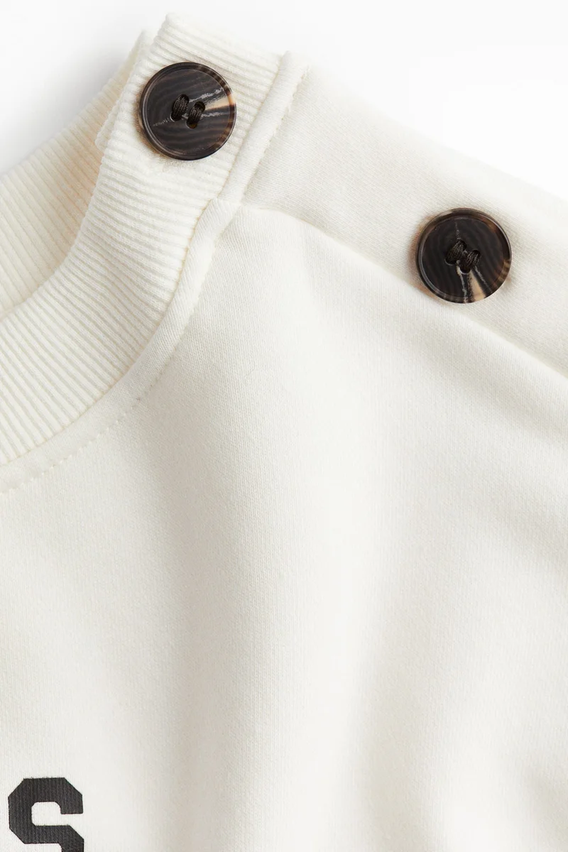 H&M Button-detail sweatshirt