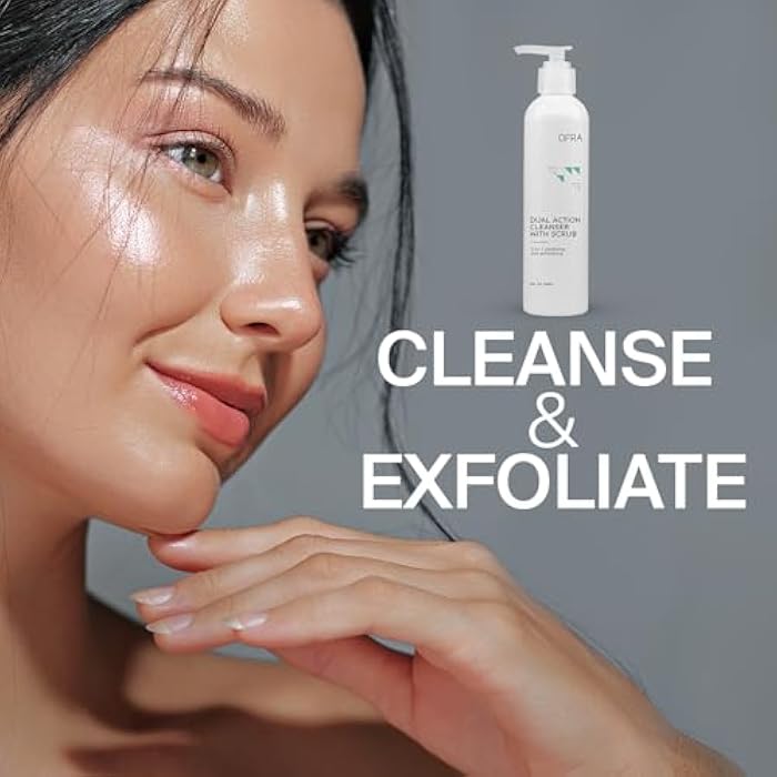 Ofra Dual Action Cleanser with Scrub | Exfoliating Face Scrub & Facial Cleanser for Smooth, Radiant Skin | Ideal for All Skin Types | 8 oz/240 ml - Image 2