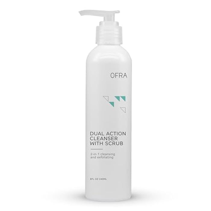 Ofra Dual Action Cleanser with Scrub | Exfoliating Face Scrub & Facial Cleanser for Smooth, Radiant Skin | Ideal for All Skin Types | 8 oz/240 ml - Image 1