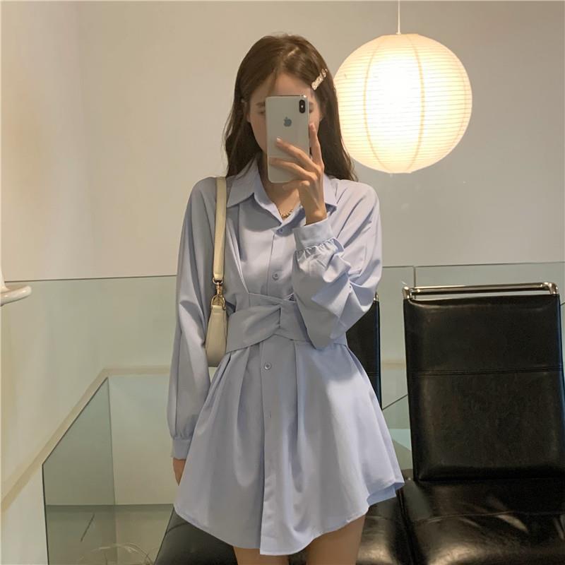 Retro Chic Womens Set Spring 2024 Blue Shorts  - Image 4