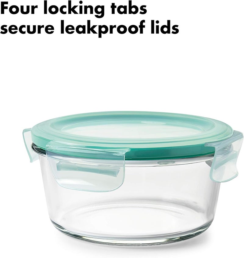 OXO Good Grips 8 Piece Smart Seal Airtight Glass Round Container Set - Image 3