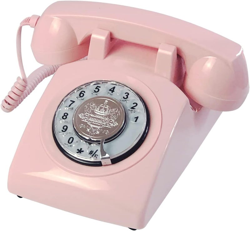 TelPal Landline Telephones, Corded Telephone Classic Rotary Dial Home Phones Antique Vintage Phone of 1930s Old Fashion Business Telephone Home Office Decor - Image 1