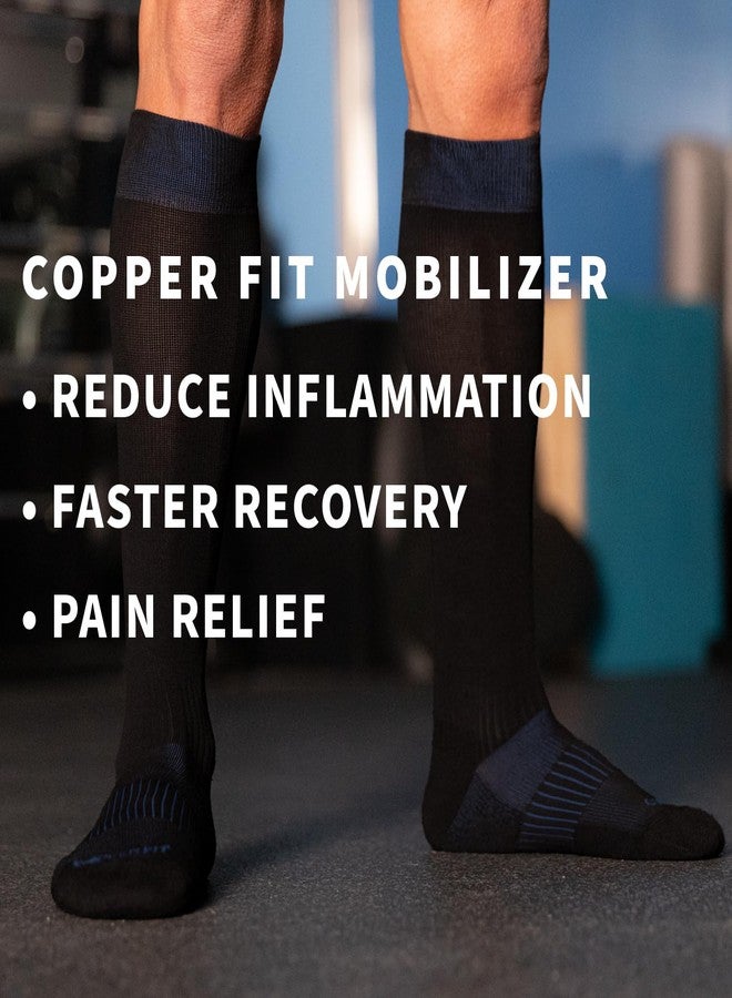 Copper Fit Mobilizer Easy On Easy Off Socks - Circulation & Swelling Relief for Men/Women, 10-20 mmHg (US, Alpha, Large, X-Large, Regular, Regular, Black - 3 Pack) - Image 4