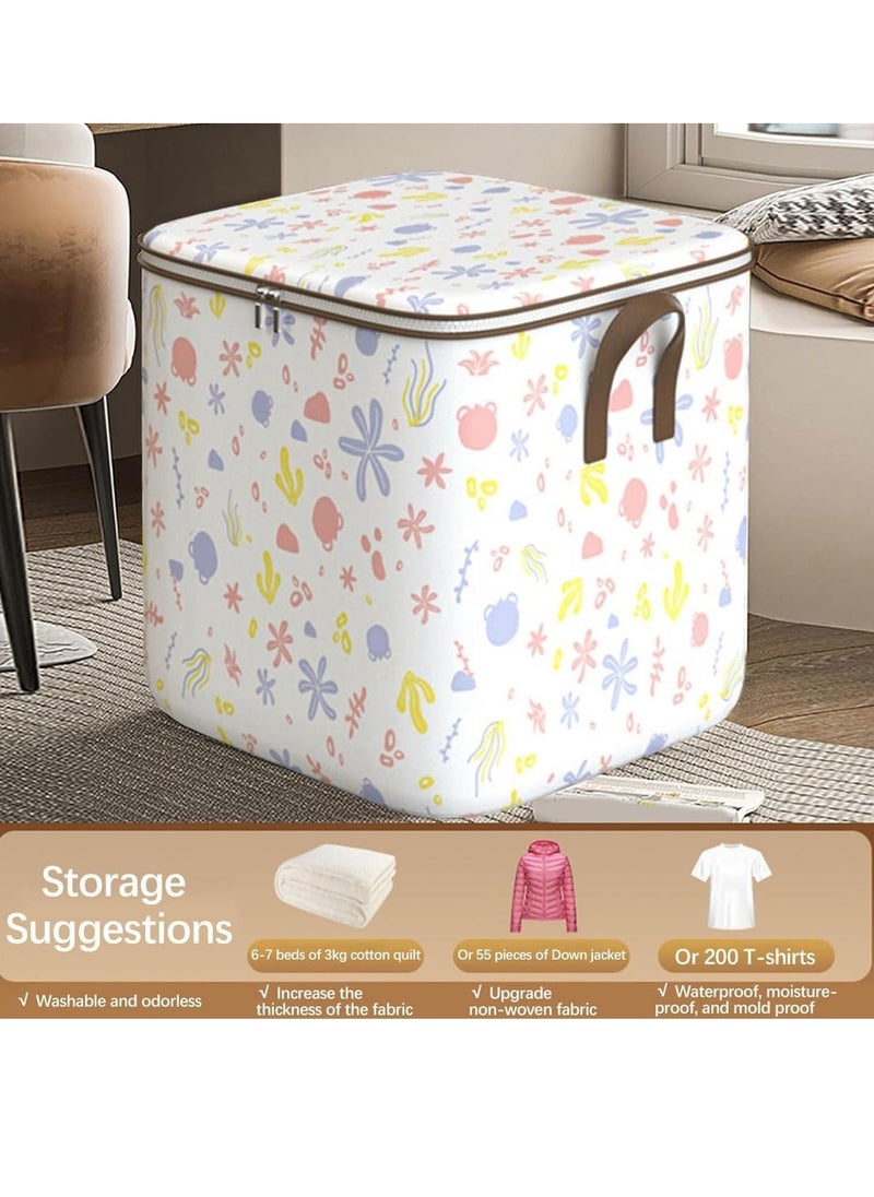 Hanayo - Foldable Large Storage Bags,Clothes Storage Bins Organizers Storage Containers with Reinforced Handle and Sturdy Zipper,Portable Storage Containers for Comforters,Blankets,Bedding (180L) - Image 1
