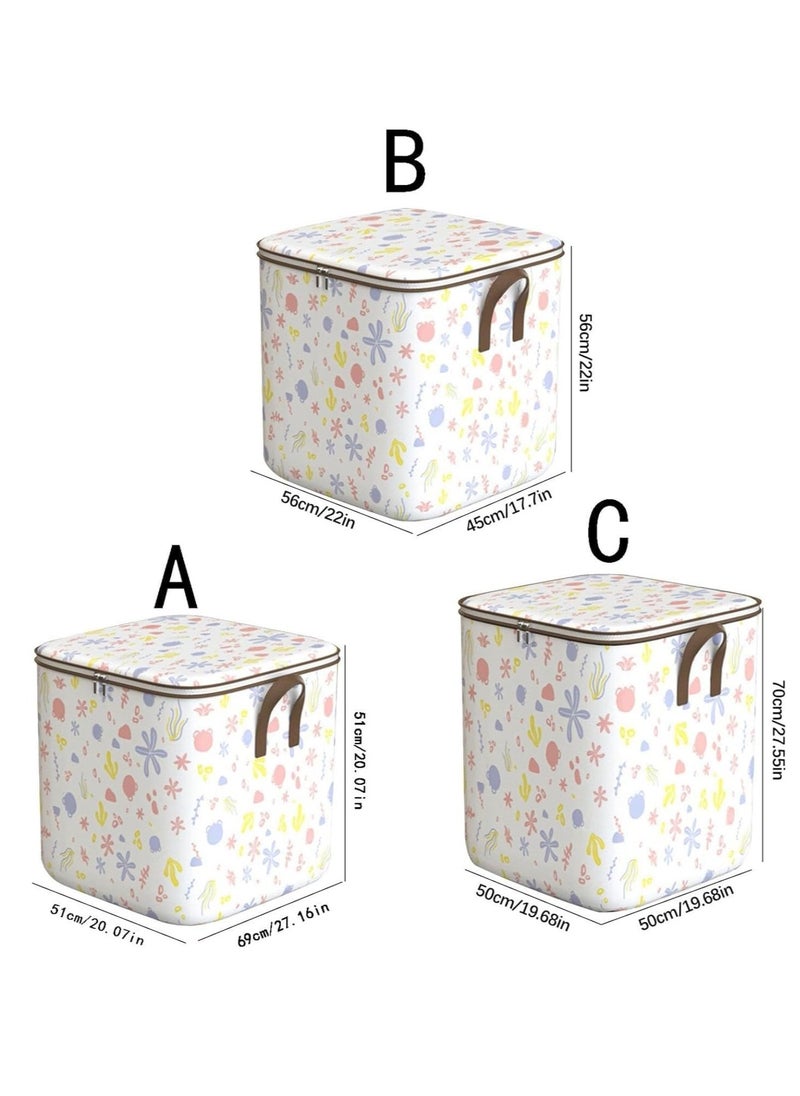 Hanayo - Foldable Large Storage Bags,Clothes Storage Bins Organizers Storage Containers with Reinforced Handle and Sturdy Zipper,Portable Storage Containers for Comforters,Blankets,Bedding (180L) - Image 1