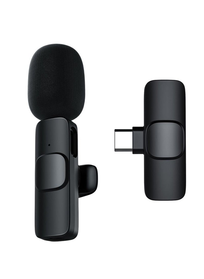 Phone Planet M21 Wireless Lavalier Microphone Plug & Play Type-C Lapel Clip-on Mini Mic Black - Image 3