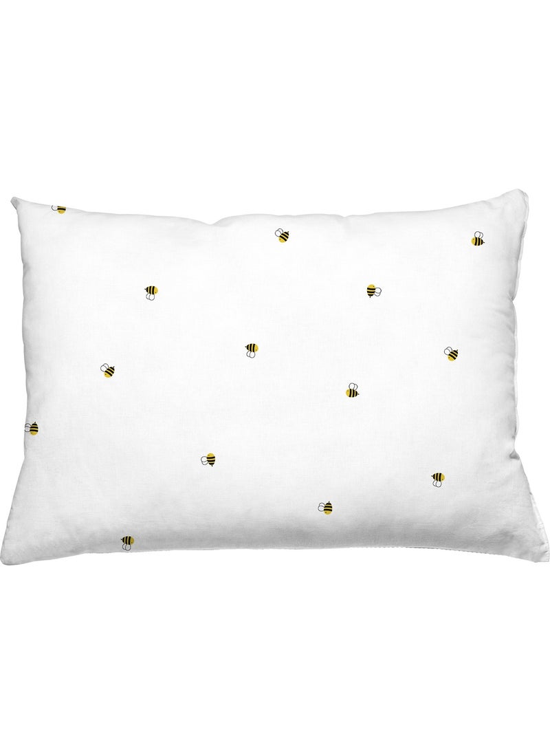 Casadora Baby Happy Bee 100% Cotton Satin Baby Fitted Sheet Set - 70X140CM + 35X45 cm  - Image 3