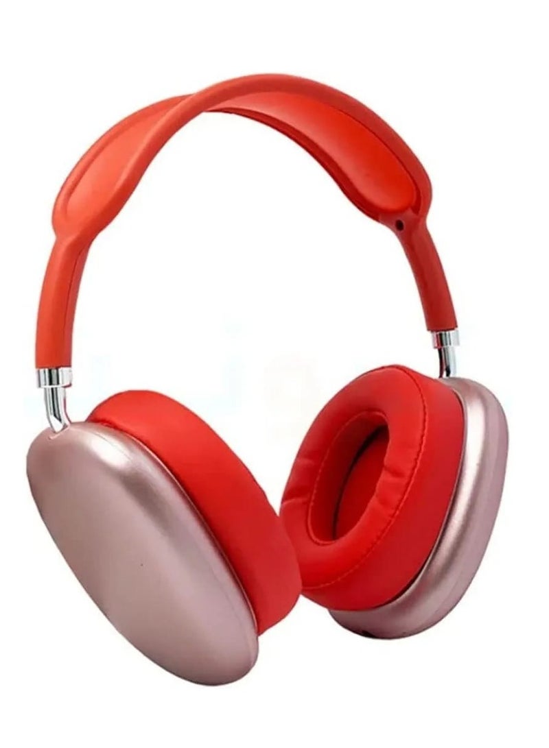 P9 Bluetooth Over-Ear Headphones Red - Image 1