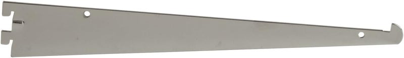 Tap in Shelf Brackets, 12 Inch Metal Shelf Supports for President Line Standards, Pack of 25, Chrome