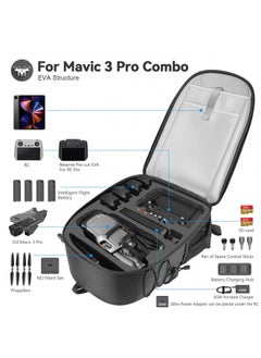 Smatree Professional Backpack for DJI Mavic 3 Pro, Waterproof Backpack Bag for DJI Mavic 3 Pro Combo/Mavic 3 Pro Cine Drone Accessories(NOT Fit for Mavic 3)