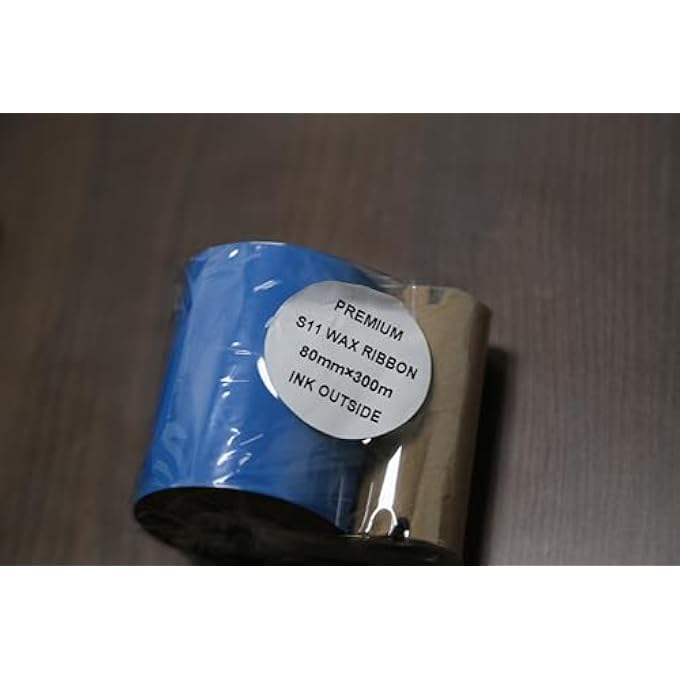 THERMAL TRANSFER RIBBON 80 MM X 300 M WITH 1 INCH CORE WAX OUT FOR BARCODE PRINTERS - - Image 2