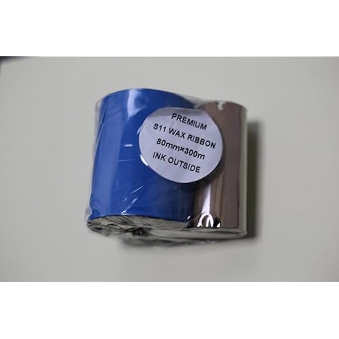 THERMAL TRANSFER RIBBON 80 MM X 300 M WITH 1 INCH CORE WAX OUT FOR BARCODE PRINTERS - - Image 3