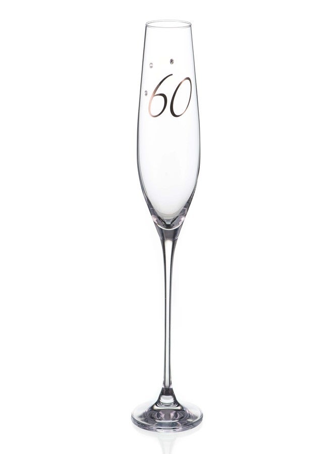 DIAMANTE | Champagne Flute with “60” Etched - Image 2