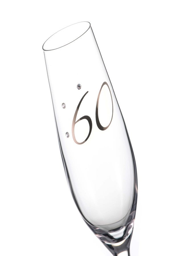 DIAMANTE | Champagne Flute with “60” Etched - Image 3