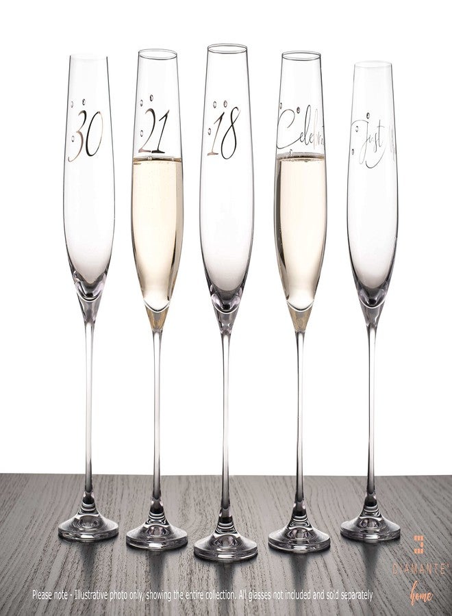 DIAMANTE | Champagne Flute with “60” Etched - Image 4