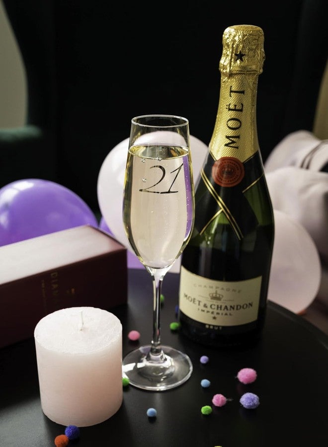 DIAMANTE | Champagne Flute with “60” Etched - Image 5